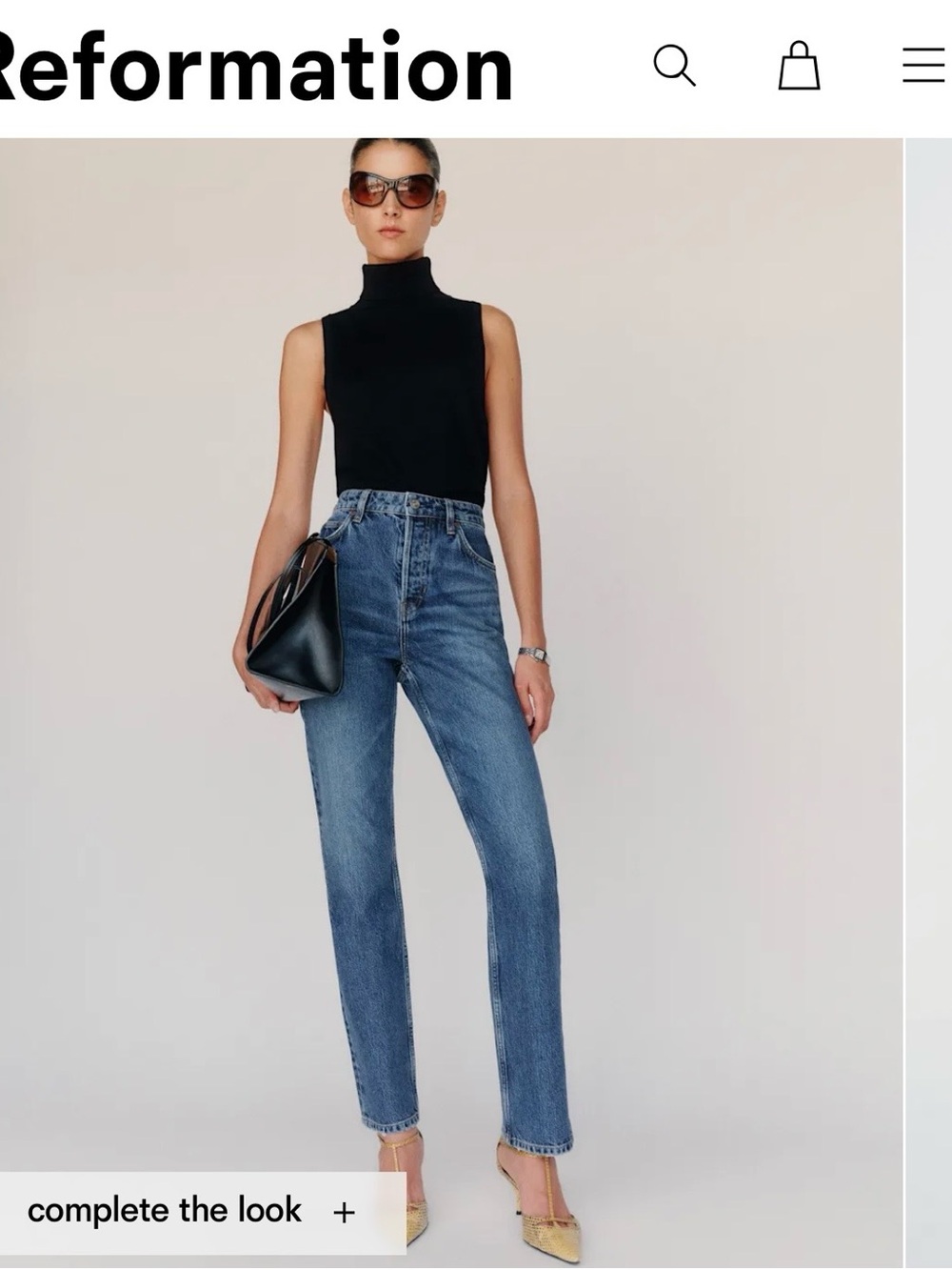 Reformation High-Rise Straight Jeans
